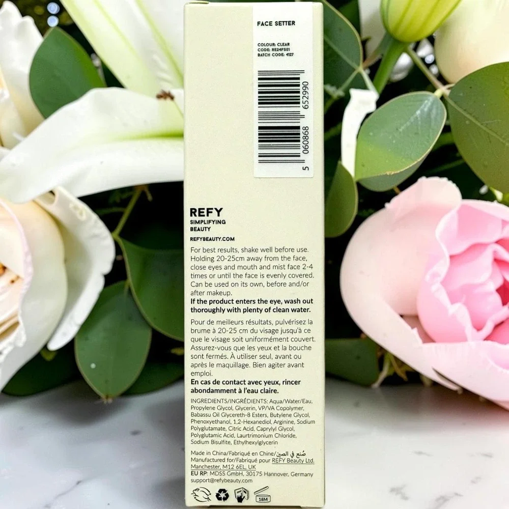 REFY Face Setter Setting Spray Clear 50 ml 1.69 oz New In Sealed Box Makeup Face
